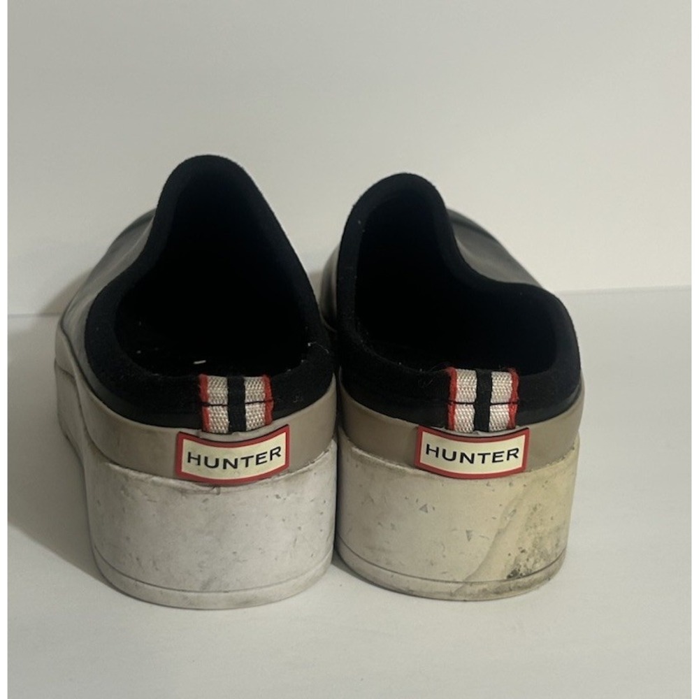 HUNTER Play Speckled Sole Clog Women's Sz 10 Black Steel Preppy Waterproof - Picture 5 of 10